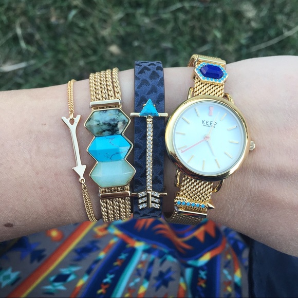 Triple stone focal point charm - Picture 2 of 2